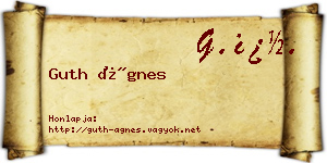 Guth Ágnes névjegykártya