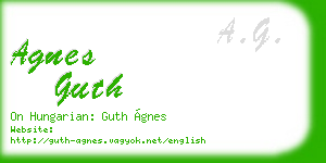 agnes guth business card